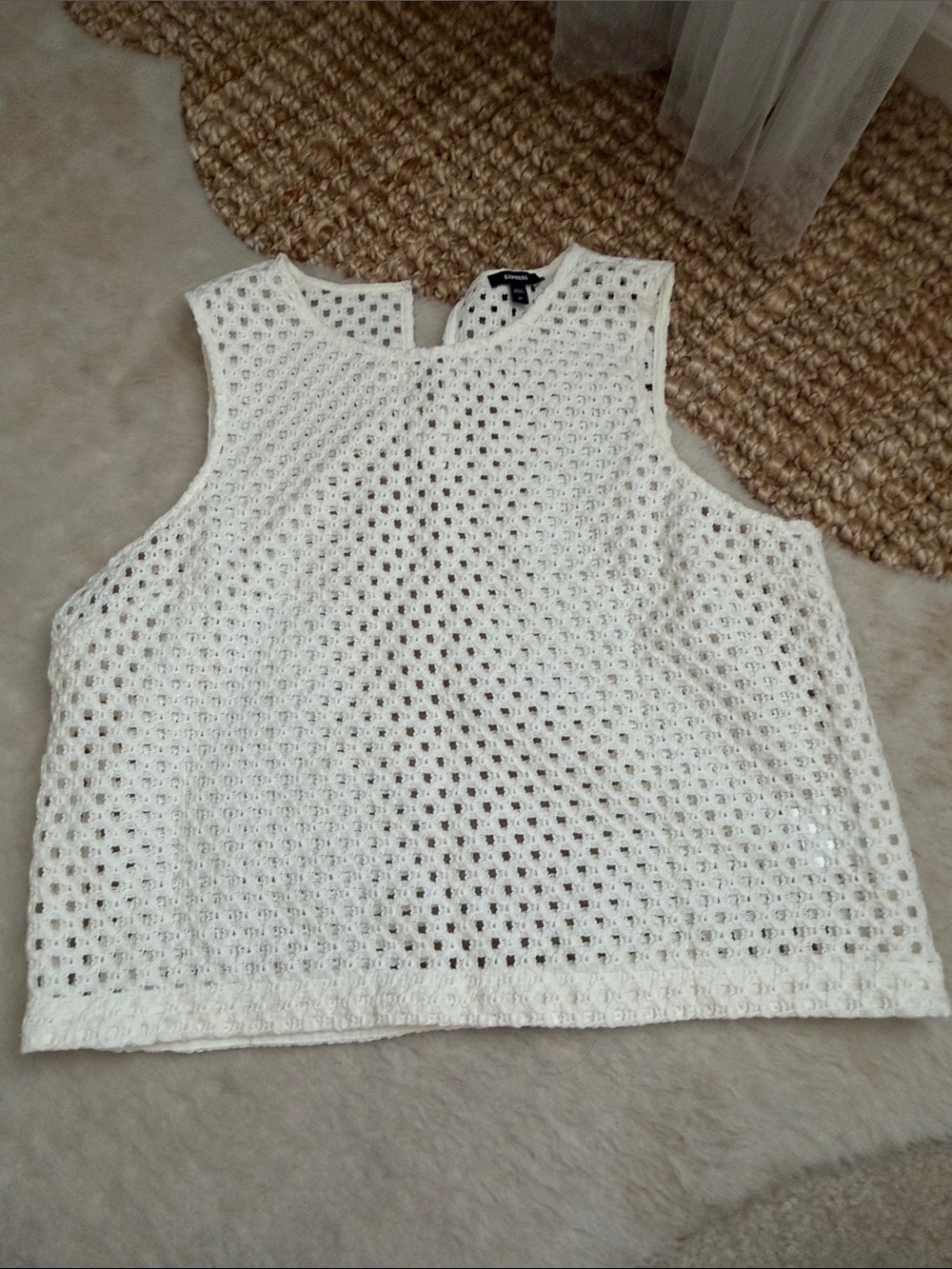 Express Crochet Crew Neck tank